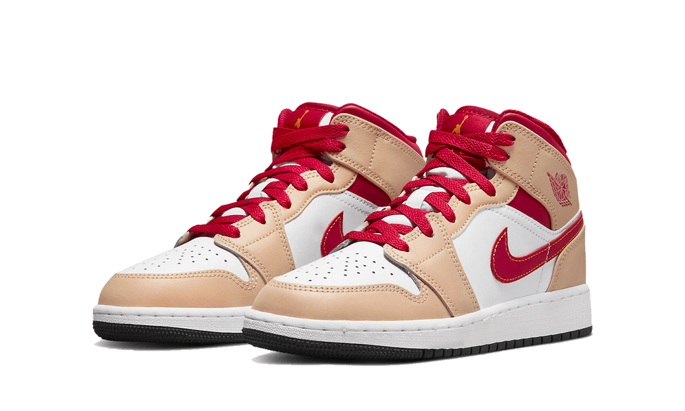 Jordan 1 Mid Beige Red (GS)