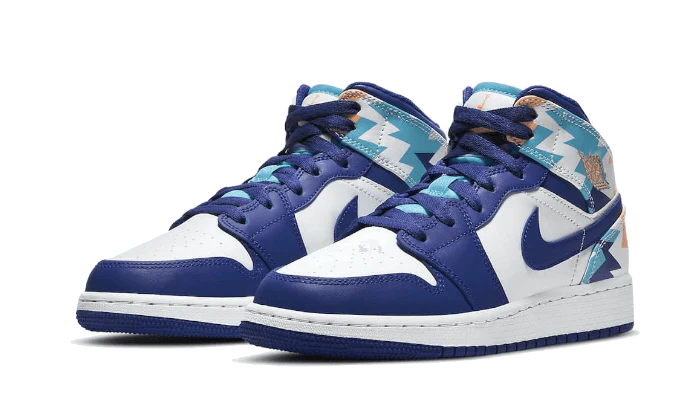 Jordan 1 Mid Geometric Print (GS)