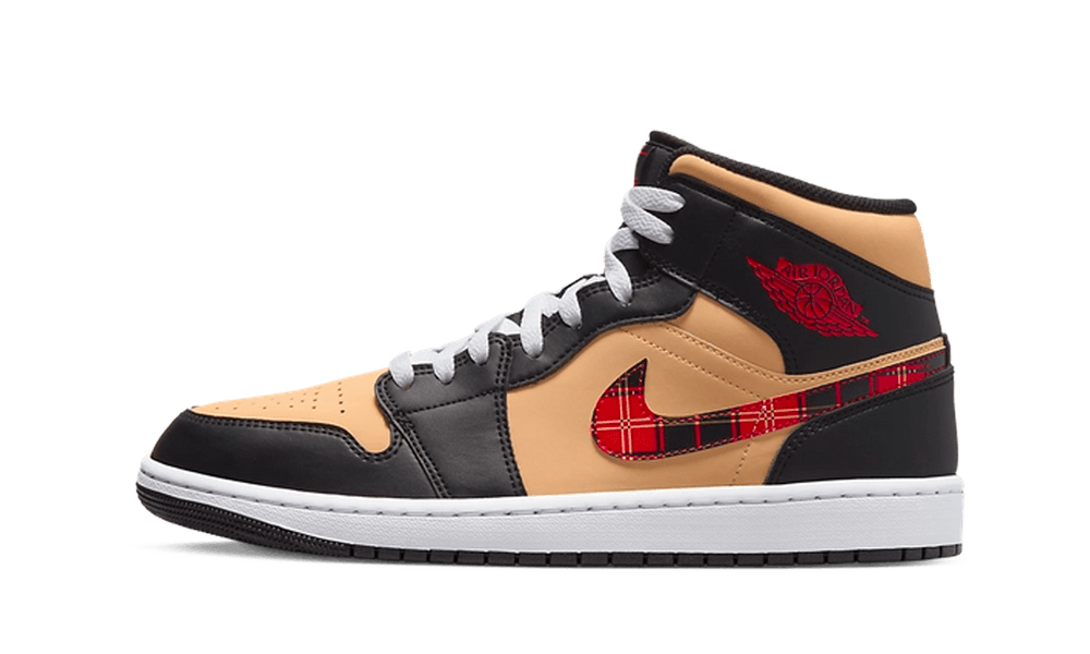 Air Jordan 1 Mid Tartan Swoosh