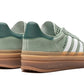 Adidas Gazelle Bold Silver Green Gum (Womens)