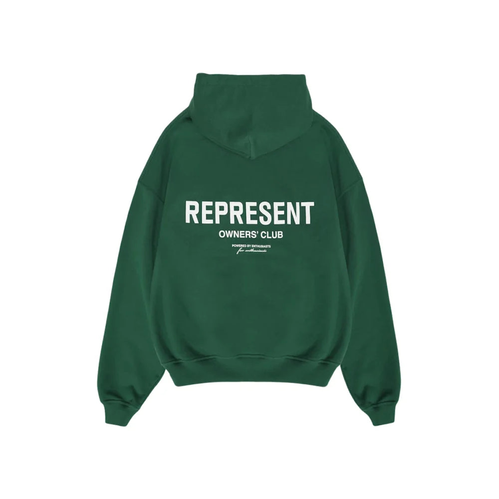 Represent Owner's Club Hoodie Racing Green/White