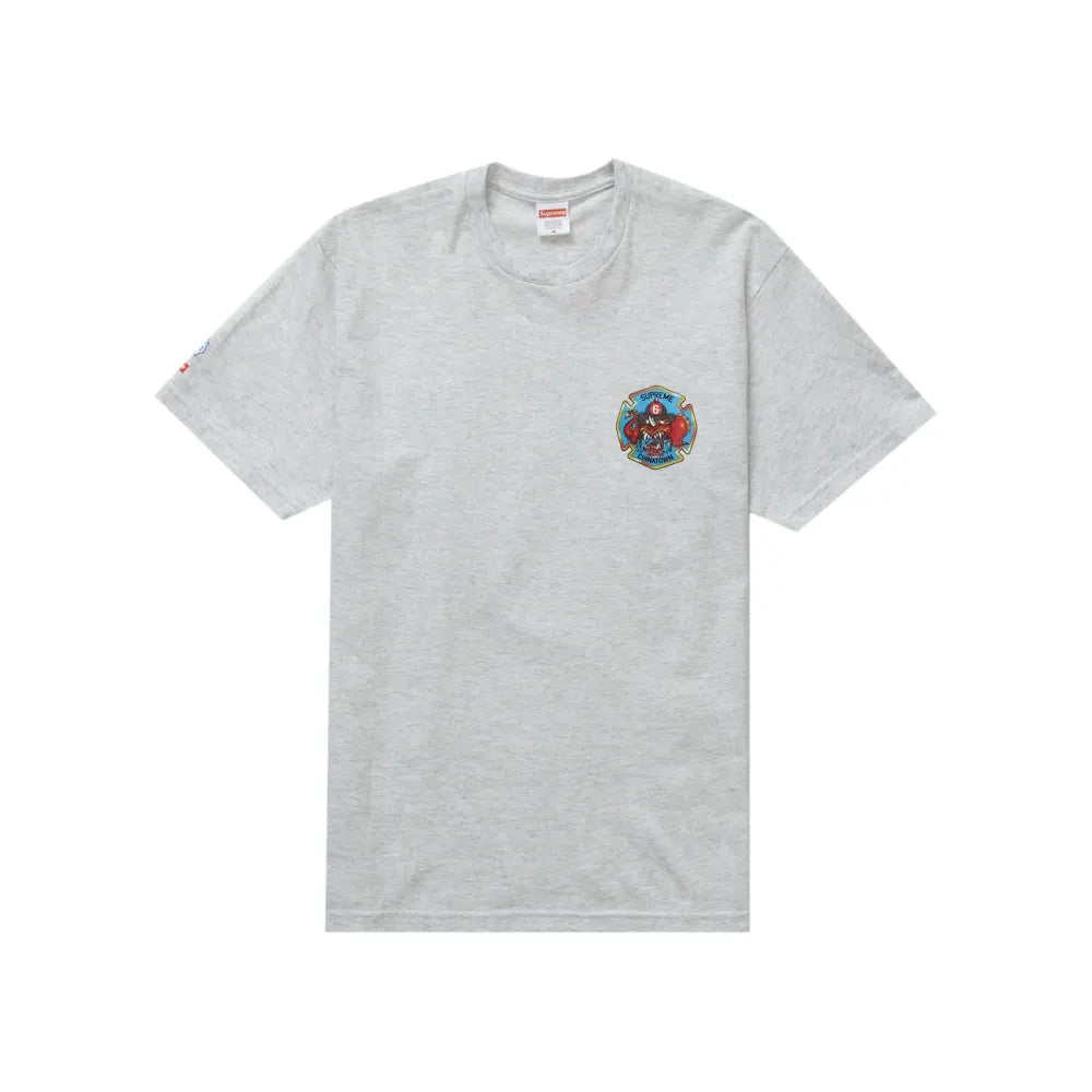 Supreme FDNY Engine 9 Tee Ash Grey