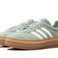 Adidas Gazelle Bold Silver Green Gum (Womens)