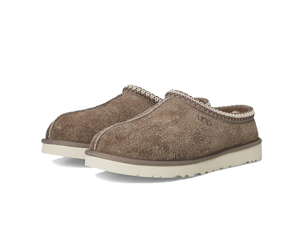 UGG Tasman Shaggy Suede Slipper Smoke Plume