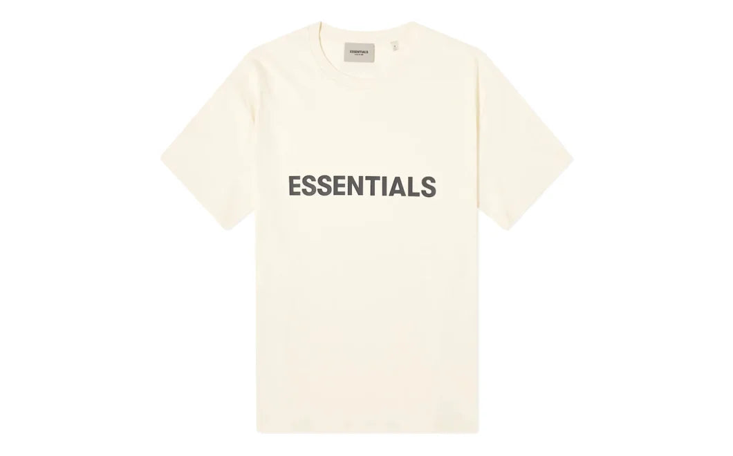 Fear of God Essentials Boxy T-Shirt Applique Logo Butter Cream