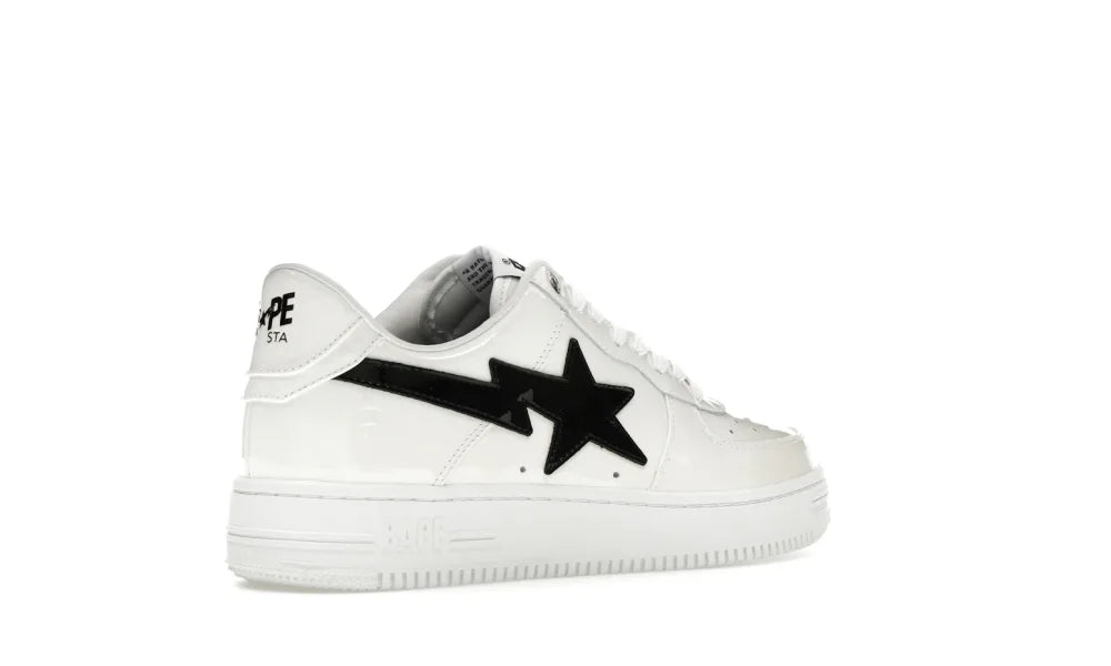 A Bathing Ape Bape Sta #2 White Patent