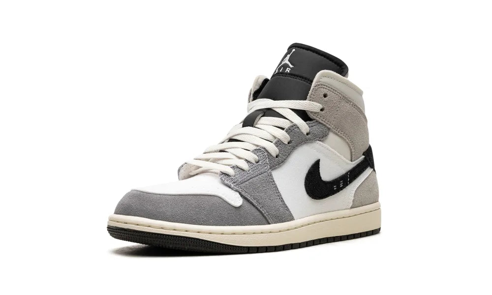 Jordan 1 Mid SE Craft White Cement Grey Black