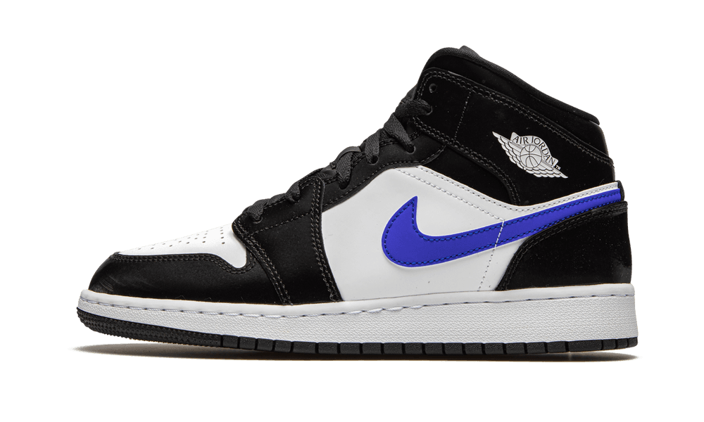 Jordan 1 Mid Black Racer Blue White (GS)