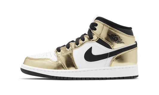 Jordan 1 Mid Metallic Gold Black White (GS)