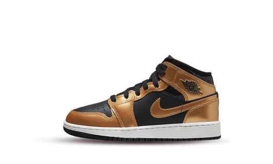 Jordan 1 Mid SE Metallic Gold Black (GS)