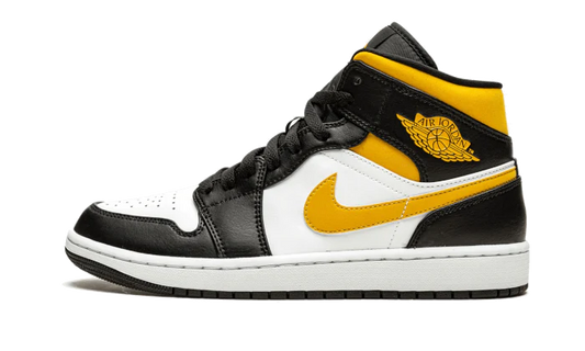 Jordan 1 Mid White Pollen Black