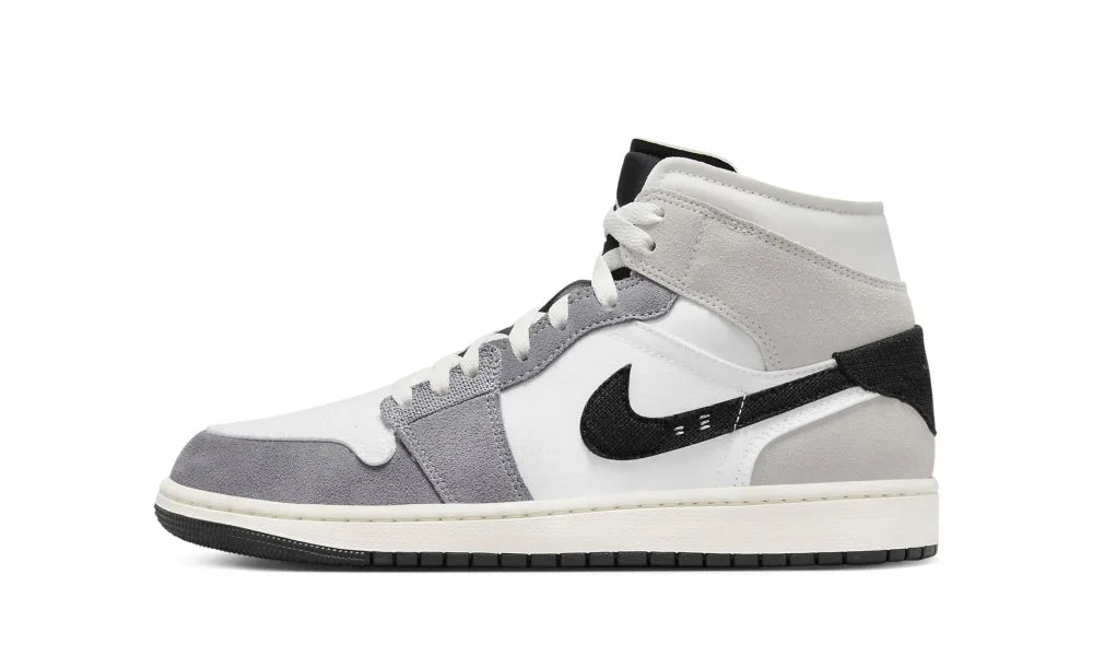 Jordan 1 Mid SE Craft White Cement Grey Black